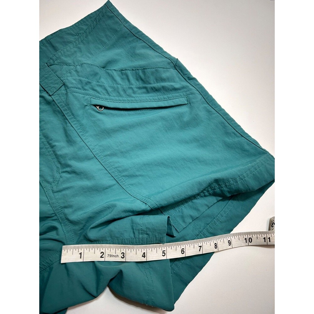ROYAL ROBBINS Nylon Shorts Women’s Size 12 Sea Glass Teal Pockets Hiking Outdoor - Picture 6 of 10